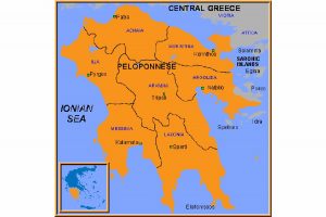map peloponnese
